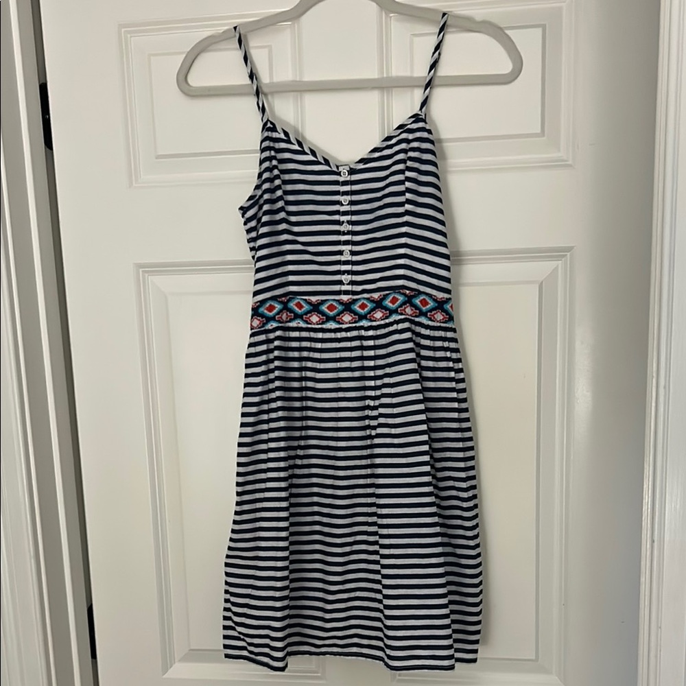 Striped Navy and White Sundress